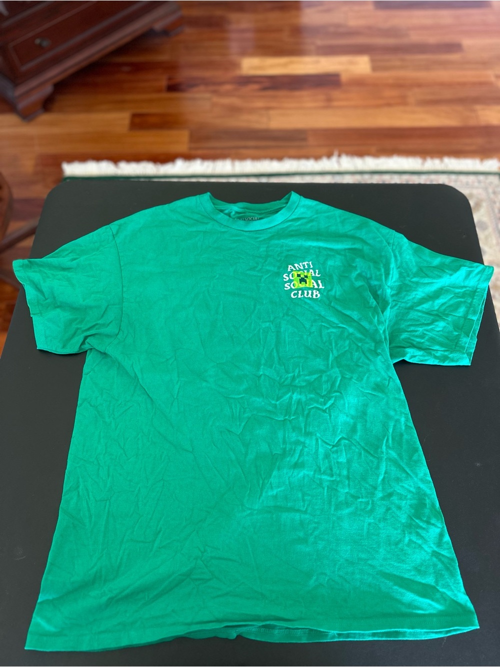 Anti Social Social Club x Minecraft Green Logo Tee Mens XL